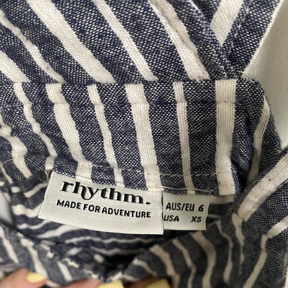 Blue Striped Overall Shorts / Rhythm - Picture 10 of 11